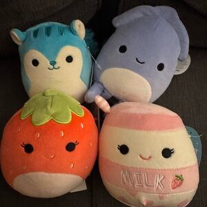 Squishmallows Plush Set - Blue, Purple, Orange, Pink